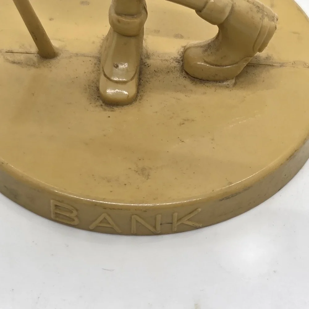 VTG Mr. Peanut Planters Nut Plastic Coin‎ Bank Tan Top Hat Cane Promo 8.5